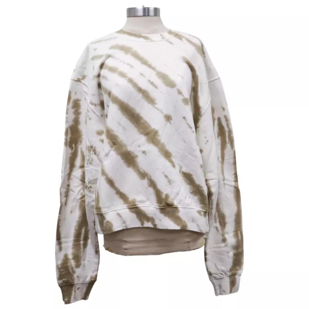 Good American Boyfriend Pullover in Putty Tie Dye